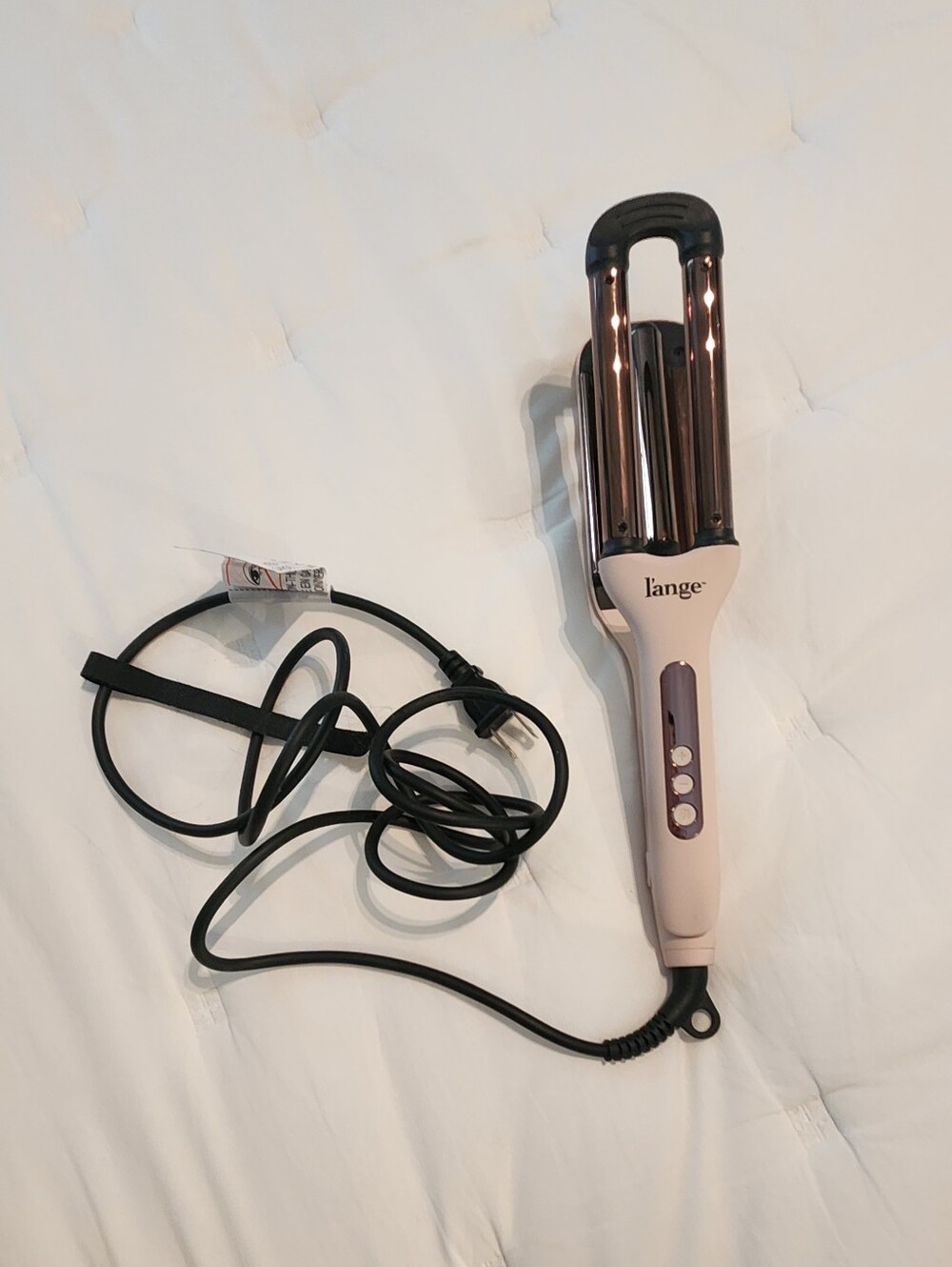 l'ange Triple Barrel Waver - Blush Pink with Rose Gold